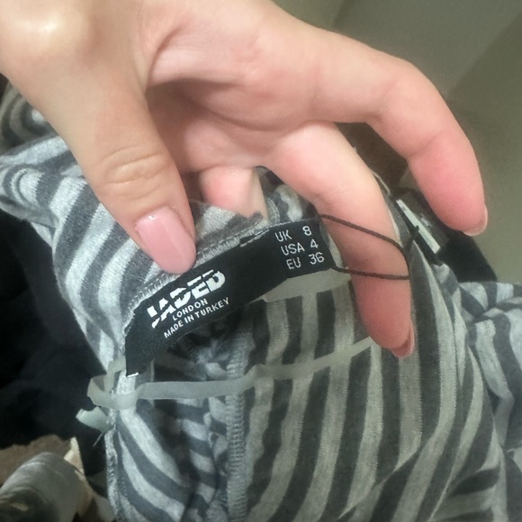 Jaded London Gray and White Chemise backless Dress Enya - Picture 4 of 6